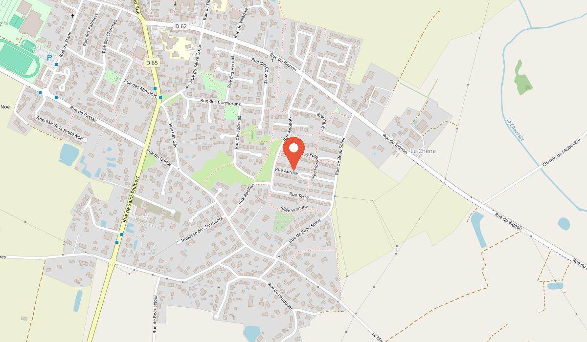 Plan d'accès au siège de STRUKTURA Ingénierie, 5 rue Aurore à La Chevrolière